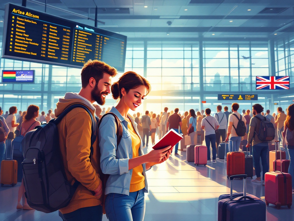 Conceptual image representing multiple entries with arrows on a passport or map